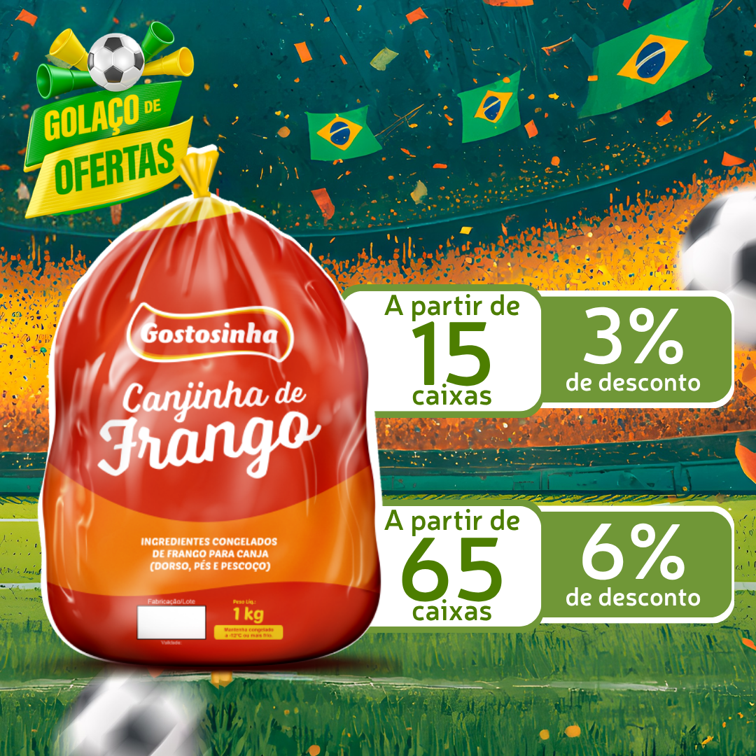 Canjinha de Frango Cong 1kg - Gostosinha